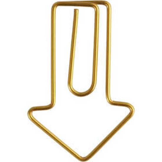 Creotime Metal Paperclips Arrow Gold afm. 40x25mm 6 st