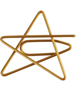 Metal Paperclips Star Gold afm. 30x30mm 6 st