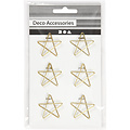 Creotime Metal Paperclips Star Gold afm. 30x30mm 6 st