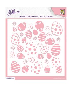 Nellie's Choice Stencil 15x15cm Easter Eggs Background