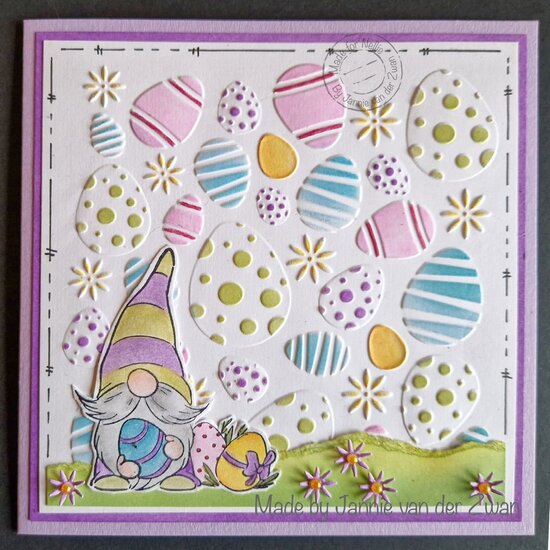 Nellie's Choice Nellie's Choice Stencil 15x15cm Easter Eggs Background