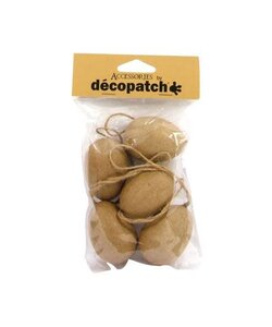 Decopatch Papier Maché 5 eivormen met koordje