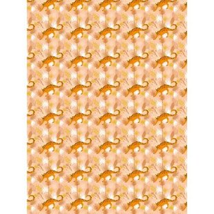 Vel Decopatch Papier Textuur Luipaard Oranje/Peach/Goud