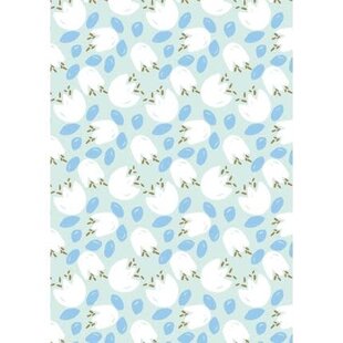 Vel Decopatch Papier Textuur Tulpen Mint/Wit/Blauw/Goud