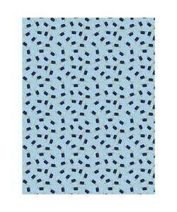Vel Decopatch Papier Textuur vliegende post Lichtblauw/Blauw/Goud