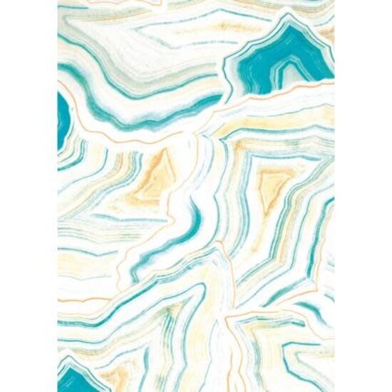 Decopatch Vel Decopatch Papier Patroon Marmerlook Beige/Blauw