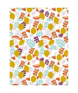 Vel Decopatch Papier Patroon Bladeren Met Citroen