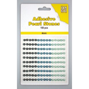 Nellie Snellen Plak Parels 4mm Tinten Blauw 150st
