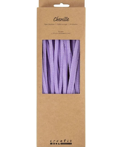 Chenilledraad Paars 6mmx30cm 50st