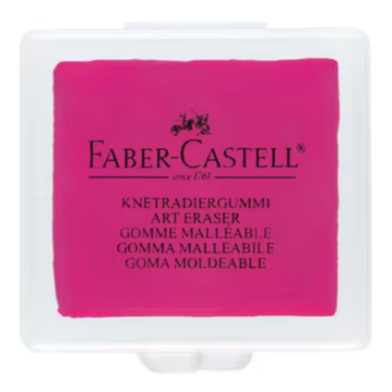 Faber Castell Faber Castell Kneedgum 1 st. verpakt in plastic doosje Roze, Blauw en Turquoise