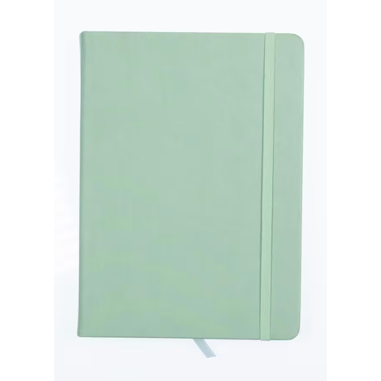 Kangaro Kangaro Schetsboek A5 80 blad 140gr roomwit met elastiek en lint, mint