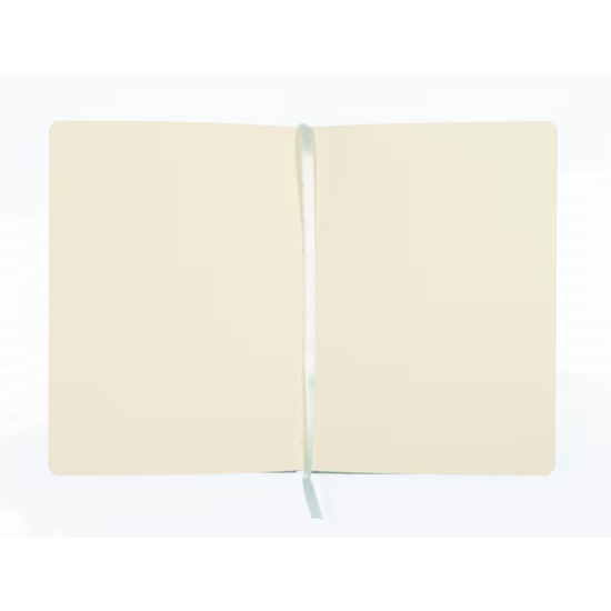 Kangaro Kangaro Schetsboek A5 80 blad 140gr roomwit met elastiek en lint, mint