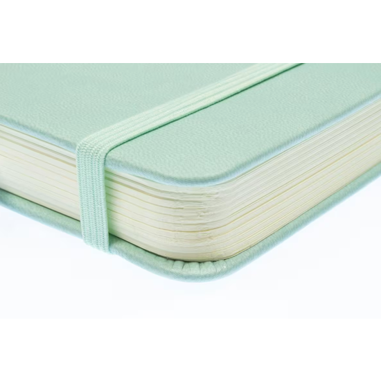 Kangaro Kangaro Schetsboek A5 80 blad 140gr roomwit met elastiek en lint, mint