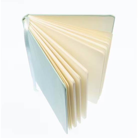 Kangaro Kangaro Schetsboek A5 80 blad 140gr roomwit met elastiek en lint, mint