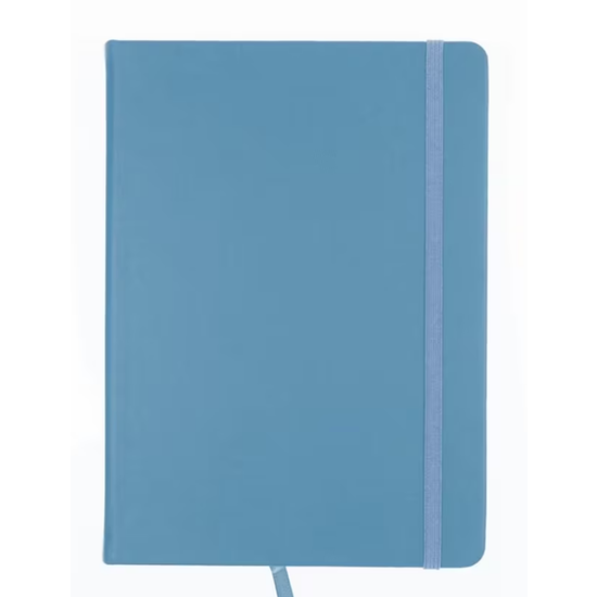 Kangaro Kangaro Schetsboek A5 80 blad 140gr roomwit met elastiek en lint, sky blue