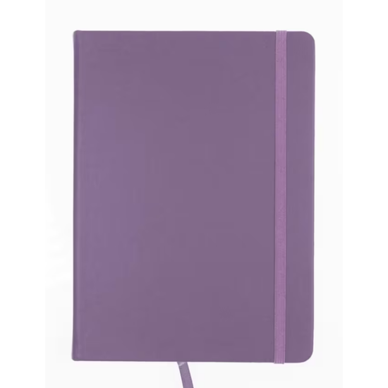 Kangaro Kangaro Schetsboek A5 80 blad 140gr roomwit met elastiek en lint, heather purple