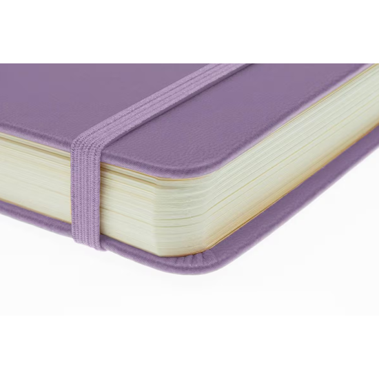 Kangaro Kangaro Schetsboek A5 80 blad 140gr roomwit met elastiek en lint, heather purple