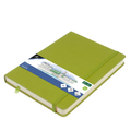 Kangaro Kangaro Schetsboek A5 80 blad 140gr roomwit met elastiek en lint, lime green