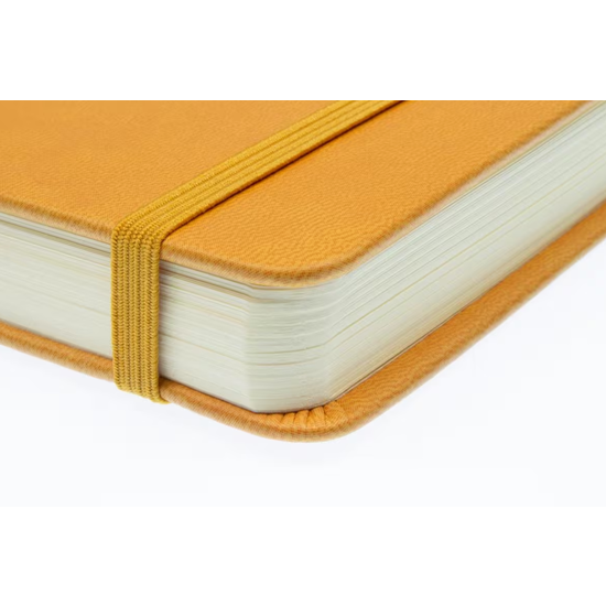 Kangaro Kangaro Schetsboek A5 80 blad 140gr roomwit met elastiek en lint, okergeel