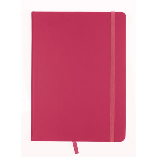 Kangaro Kangaro Schetsboek A5 80 blad 140gr roomwit met elastiek en lint, ruby