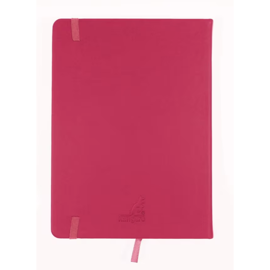 Kangaro Kangaro Schetsboek A5 80 blad 140gr roomwit met elastiek en lint, ruby