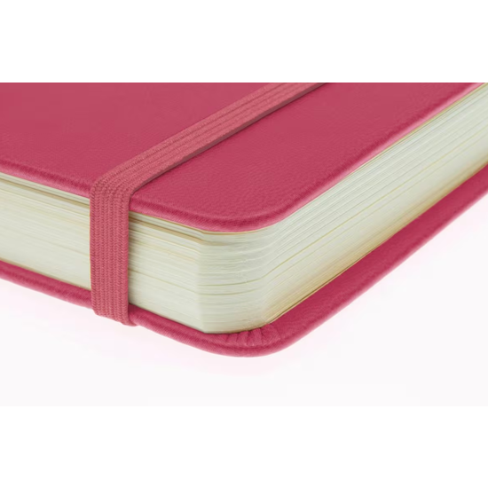 Kangaro Kangaro Schetsboek A5 80 blad 140gr roomwit met elastiek en lint, ruby