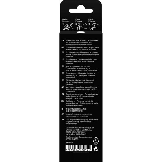 Faber Castell Faber-Castell Acrylmarker Black Edition Shake & Paint wit