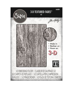 Sizzix Tim Holtz 3-D Texture Fades Embossing Folder Lumber Large A5