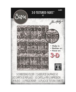 Sizzix Tim Holtz 3-D Texture Fades Embossing Folder Typewriter Large A5
