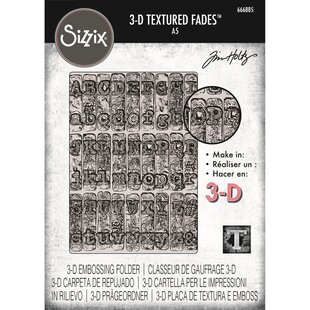 Sizzix Tim Holtz 3-D Texture Fades Embossing Folder Typewriter Large A5