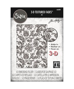 Sizzix Tim Holtz 3-D Texture Fades Embossing Folder Botanical Large A5
