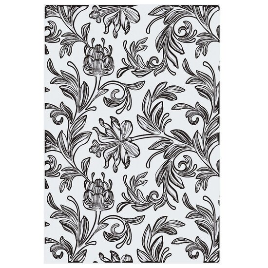 Tim Holtz Sizzix Tim Holtz 3-D Texture Fades Embossing Folder Botanical Large A5
