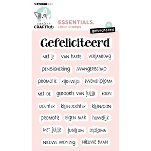 Creative Craftlab Essentials Clear Stamp Gefeliciteerd