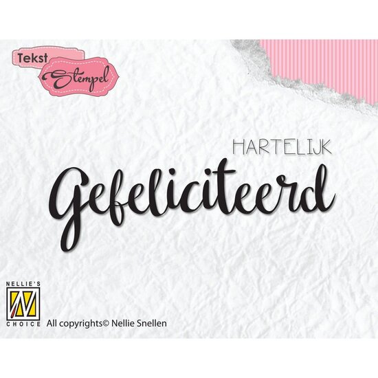 Nellie's Choice Nellie's Choice Clear Stempel Nederlands Hartelijk Gefeliciteerd