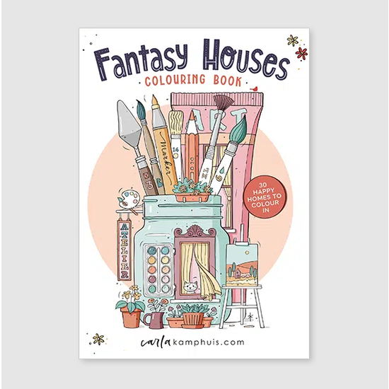 MUS Creatief Fantasy Houses kleurboek Carla Kamphuis