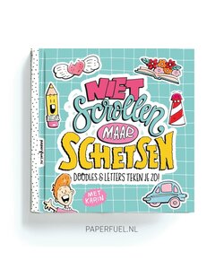Paperfuel Boek Niet scrollen maar schetsen Doodles & letters teken je zo!