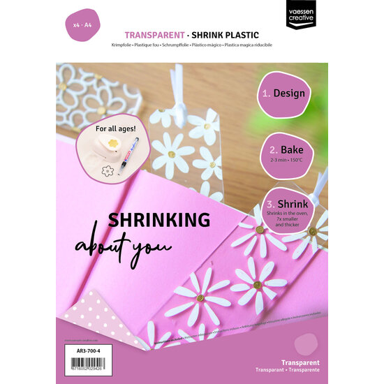 Vaessen Creative Vaessen Creative Krimpfolie A4 4st Transparant