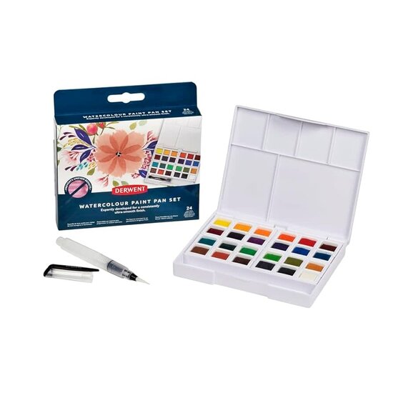Derwent Derwent Watercolour Paint Pan Set 24st