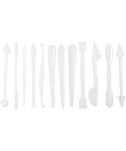 Boetseerstaafjes afm 12,7-14,3 cm, 12st wit