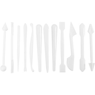 Boetseerstaafjes afm 12,7-14,3 cm, 12st wit