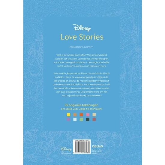 Disney Disney Love stories, Kleuren op nummer voor volwassenen