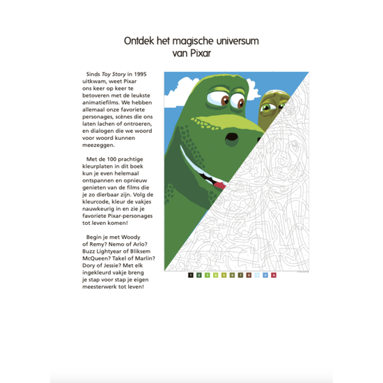 Disney Disney Pixar, Kleuren op nummer voor volwassenen