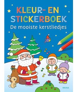 Kleur en stickerboek Kerstliedjes