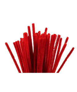 Chenilledraad Rood 6mmx30cm 50st