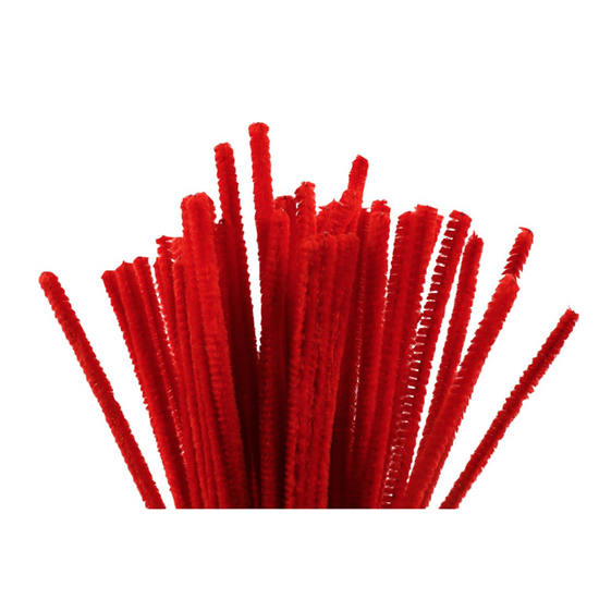 Creotime Chenilledraad Rood 6mmx30cm 50st