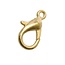 Hobby & Crafting Fun Lobster slot - karabijnsluiting 12mm 5st. Goud