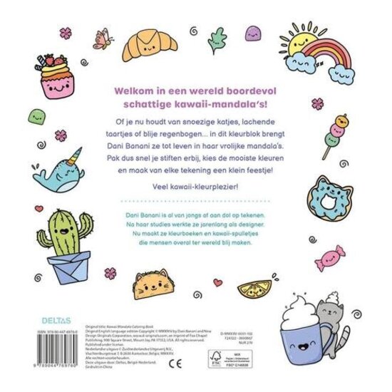 Deltas Kawaii Mandala kleurpret