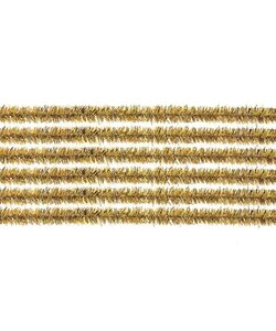 Chenilledraad 8mm 50cm 10st Goud