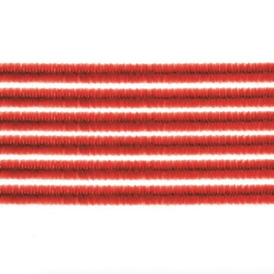 Glorex Inspirations Chenilledraad 8mm 50cm 10st Rood