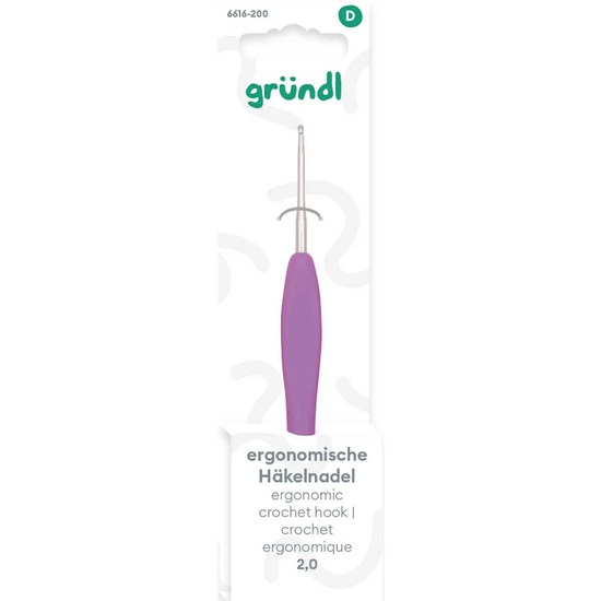 Gründl Ergonomische Haaknaald 2mm